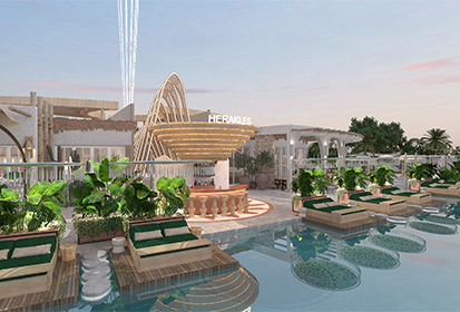 Ethno Belek Santorini Pool Card